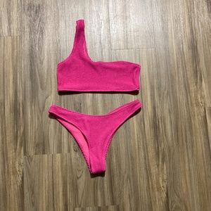 Tia One Shoulder Top- Bubblegum
